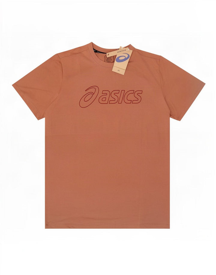 Asics Herre Grafisk T-Shirt Top Stor Brun Bomuld