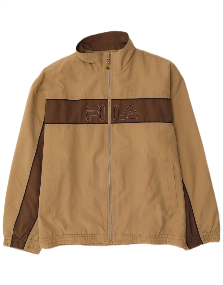 FILA Herre grafisk træningsdragt Topjakke Stor Beige Colourblock