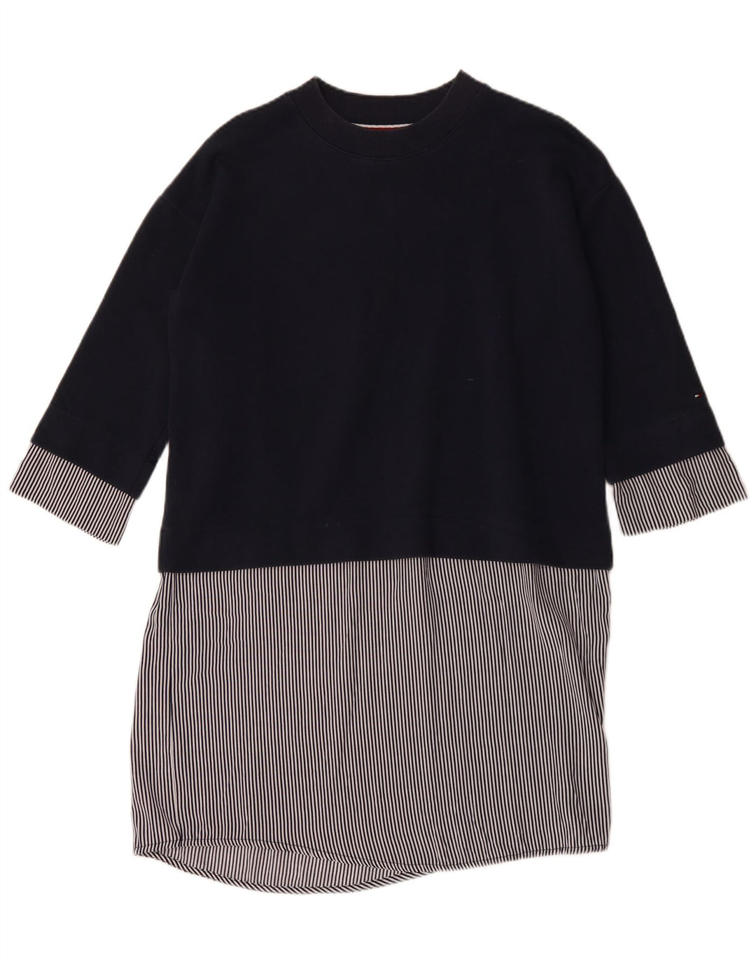 TOMMY HILFIGER Shift Dress til kvinder UK 14 Medium Navy Blue Colourblock