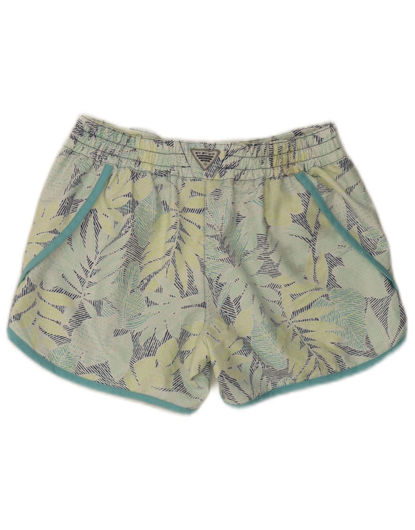 Columbia Womens Sports Shorts UK 8 Small Green Floral Polyester