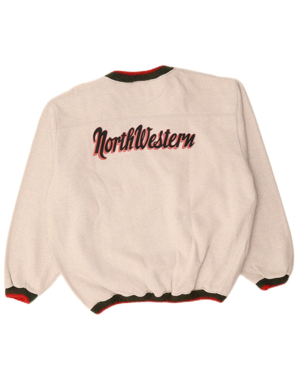 North Western Herre grafisk cardigan sweater XL Grå