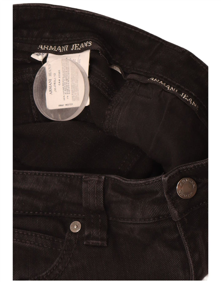 ARMANI Lige jeans til kvinder W29 L29 sort bomuld