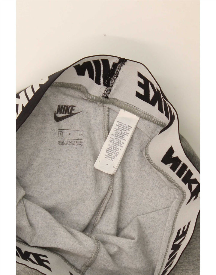 Nike Dame Grafiske Leggings UK 8 Small Grey Colourblock Bomuld