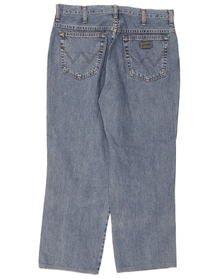 WRANGLER Herre Alaska Straight Jeans W34 L27 Blå Bomuld