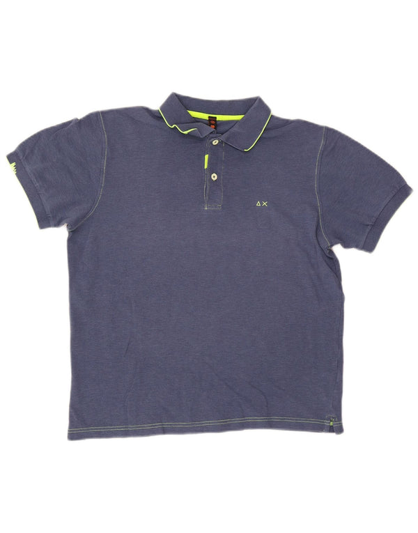 Sun68 Herre poloshirt Medium marineblå bomuld