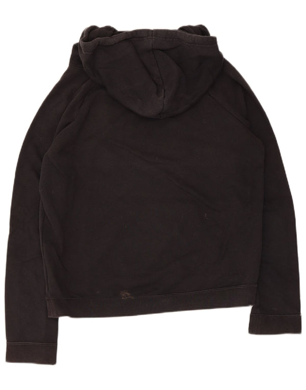 Hurley Womens Graphic Oversized Hoodie Jumper UK 6 XS Black Cotton
