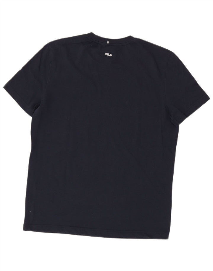 FILA Grafisk T-shirt til mænd, lille marineblå