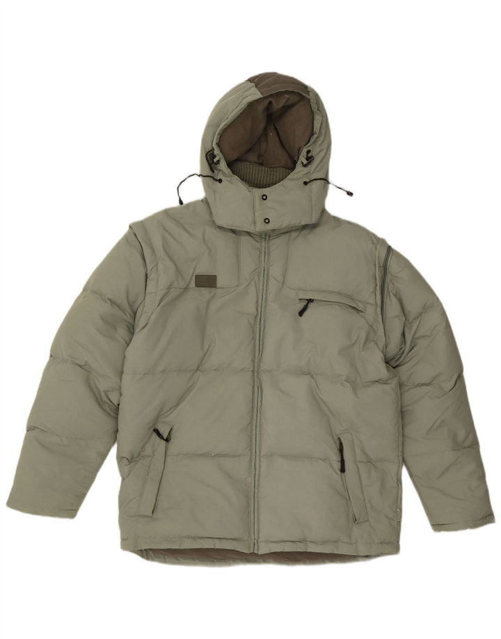 Fila Herre hættepolstret jakke UK 40 Large Green