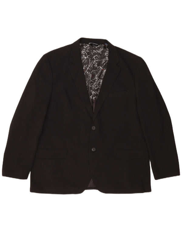 Nautica Herre 2 Button Blazer Jacket UK 48 4XL Sort Polyester