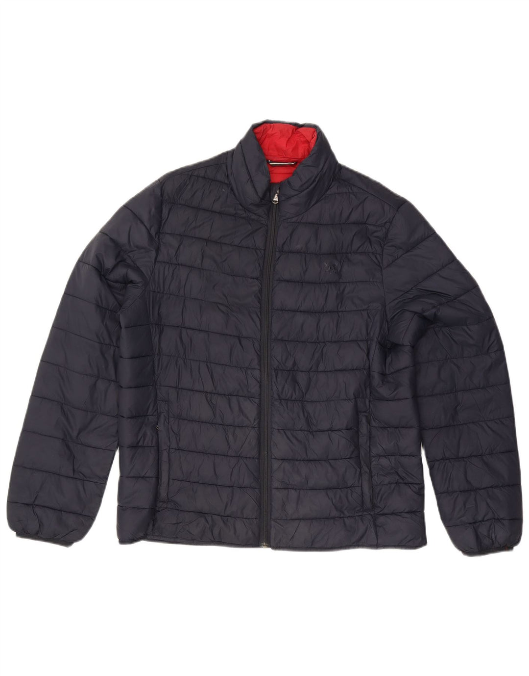 CREW CLOTHING Herre polstret jakke UK 38 Medium Navy Blue Nylon