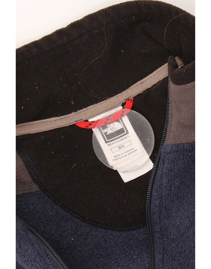 The North Face Herre Zip Neck Sweatshirt Jumper Medium Navy Blue Colourblock