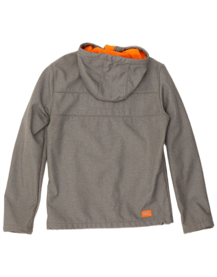 Superdry Windtrekker Graphic Windbreaker Jacket UK 38 Medium Grey