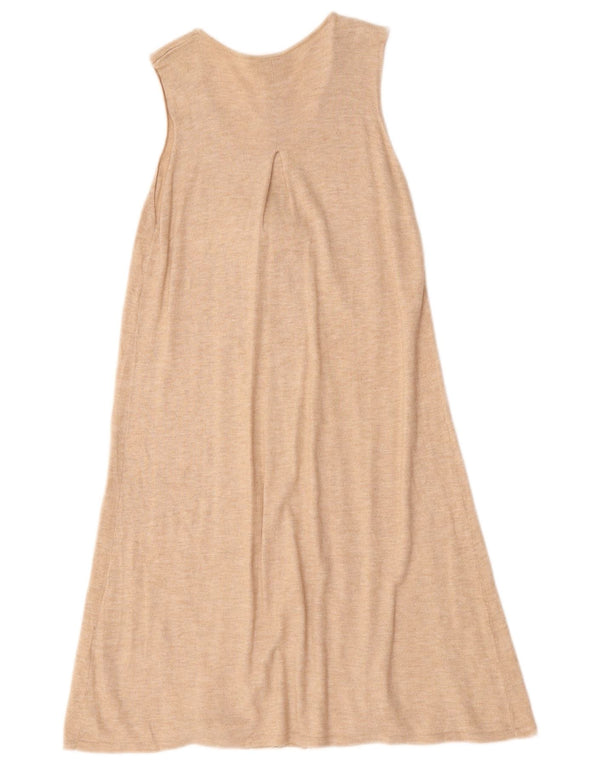 Zara Girls Ærmeløs A-Line Kjole 13-14 År Beige Viscose