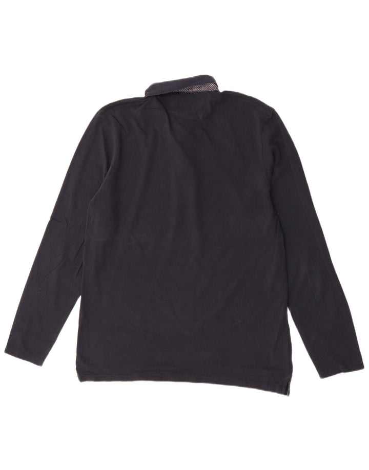Zara Langærmet Polo Shirt til mænd Large Navy Blue