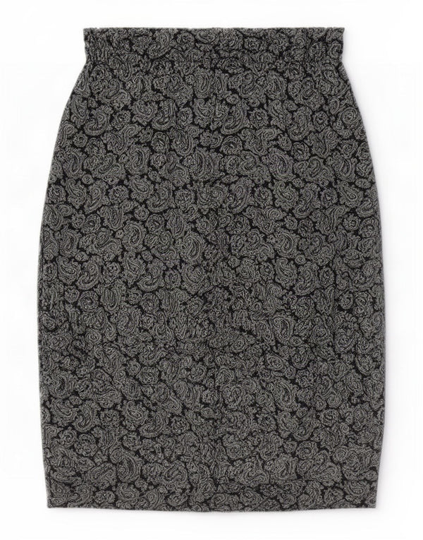 Byblos Womens Pencil Skirt EU 40 Medium W28 Black Paisley Silk