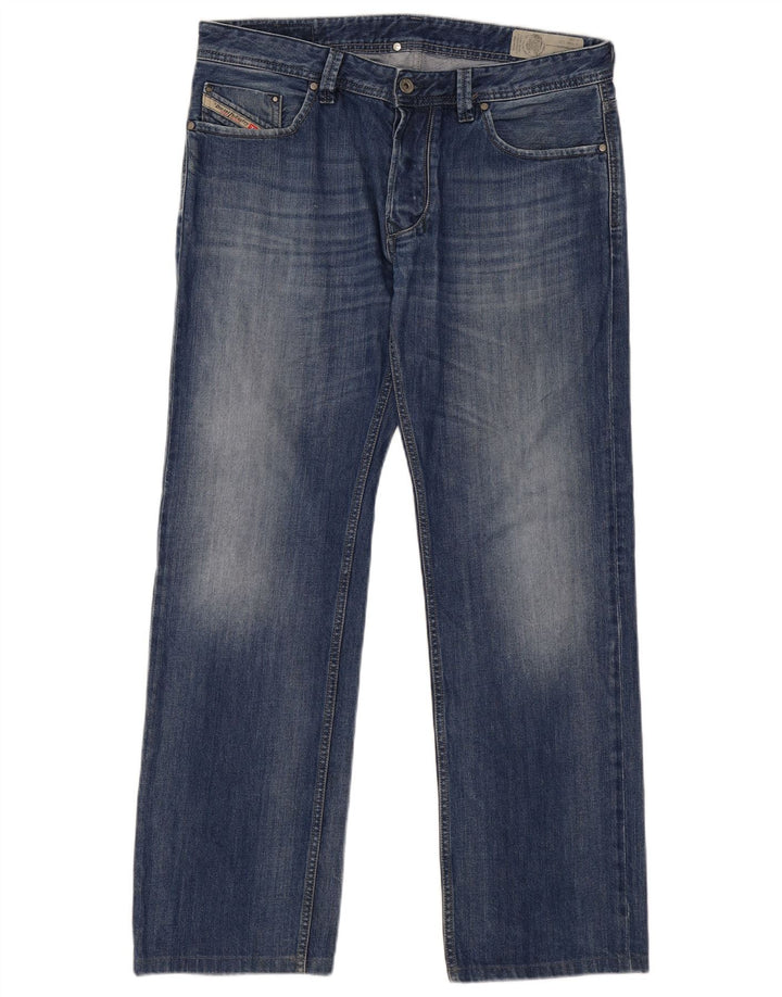 Diesel Straight Jeans til mænd W34 L32 Blå Bomuld