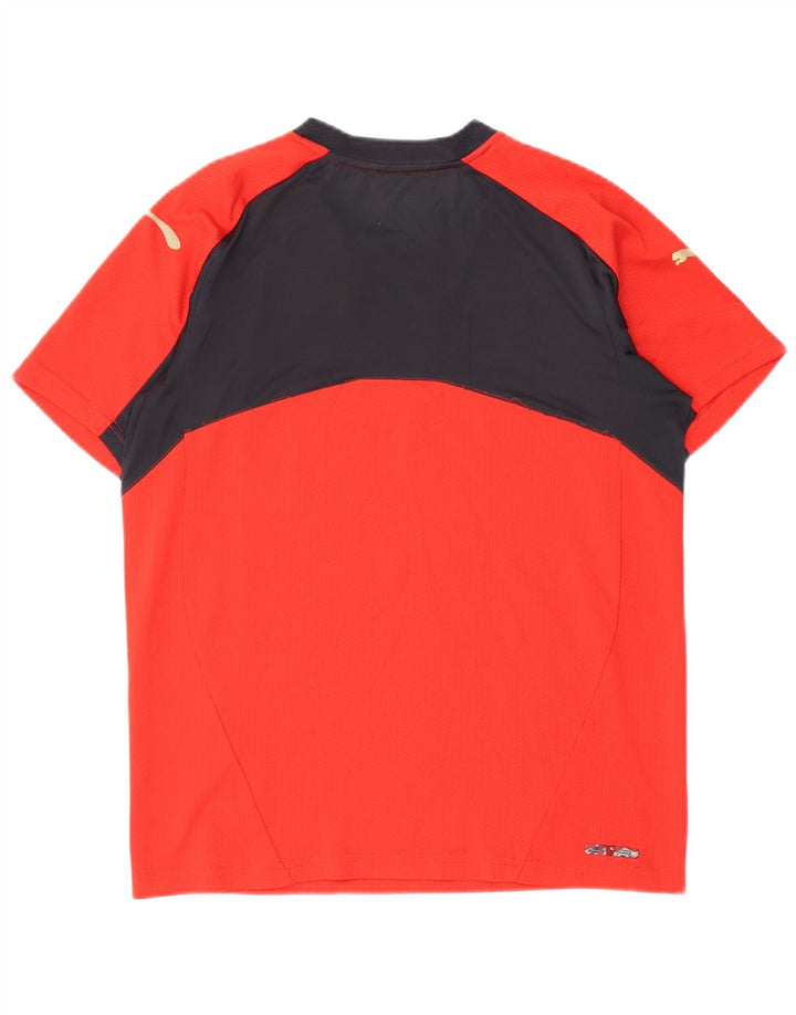 Puma Herre grafisk T-shirt Top Lille Rød Colourblock
