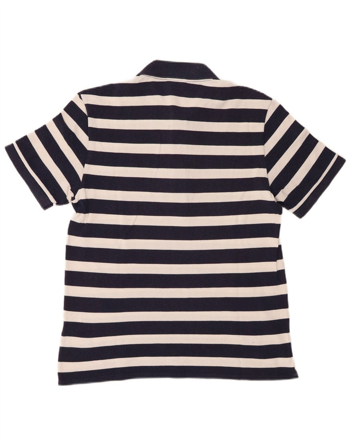 Lacoste Herre Kortærmet Polo Shirt Størrelse 3 Lille Marineblå Stribet