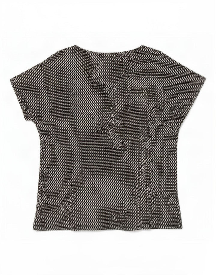 Marks & Spencer Damebluse Top UK 14 Stor sort plettet viskose