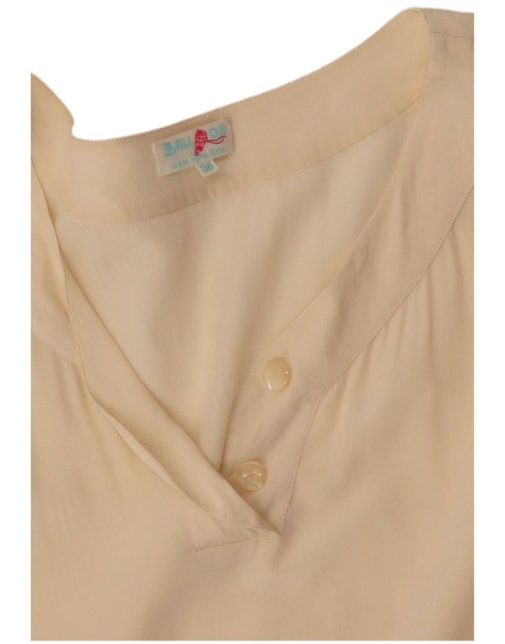 Ballon Dame Bluse Top EU 38 Medium Beige Silke