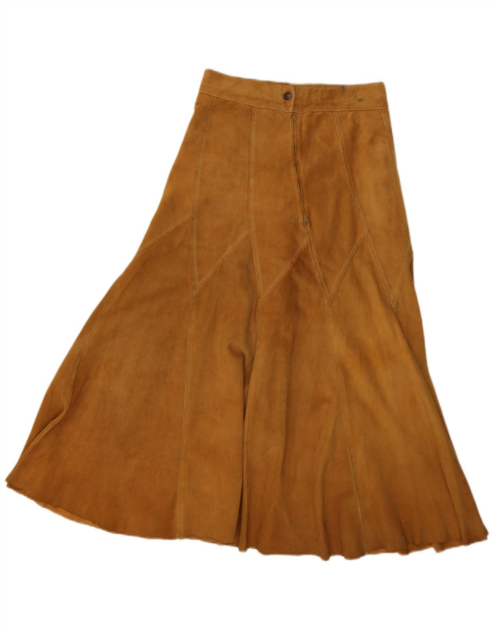 Vintage Dame Ruskind Flared Skirt W26 Small Brown