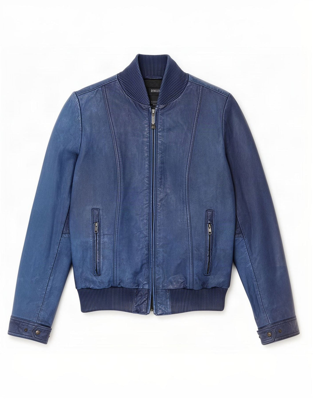 Bomboogie Dame Læderjakke UK 12 Medium Blue