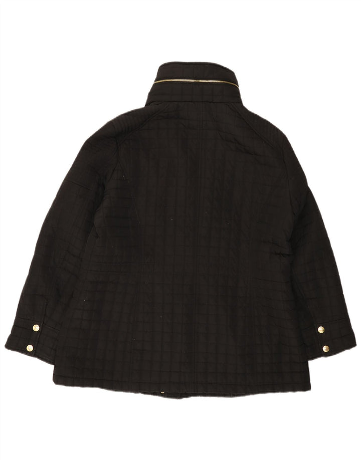 MICHAEL KORS Quiltet jakke til kvinder UK 18 XL Sort Polyester
