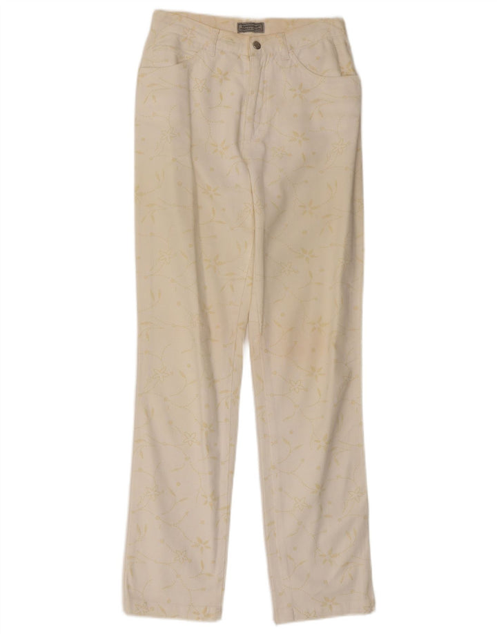 Fendissime Regular Fit Bukser til kvinder W27 L29 White Floral Classic