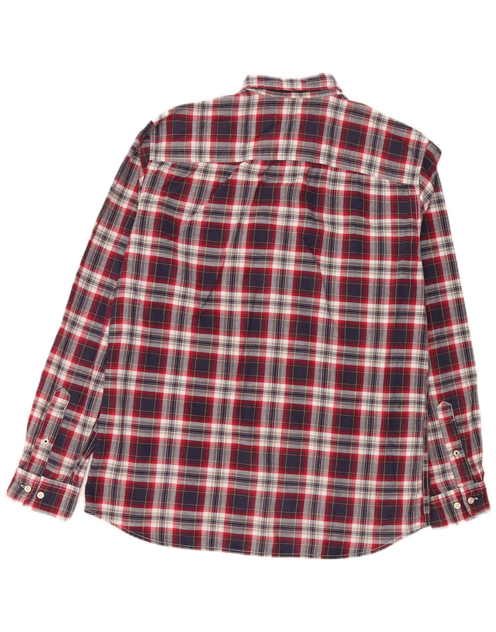 JACK & JONES Herreskjorte Medium Navyblå ternet bomuld