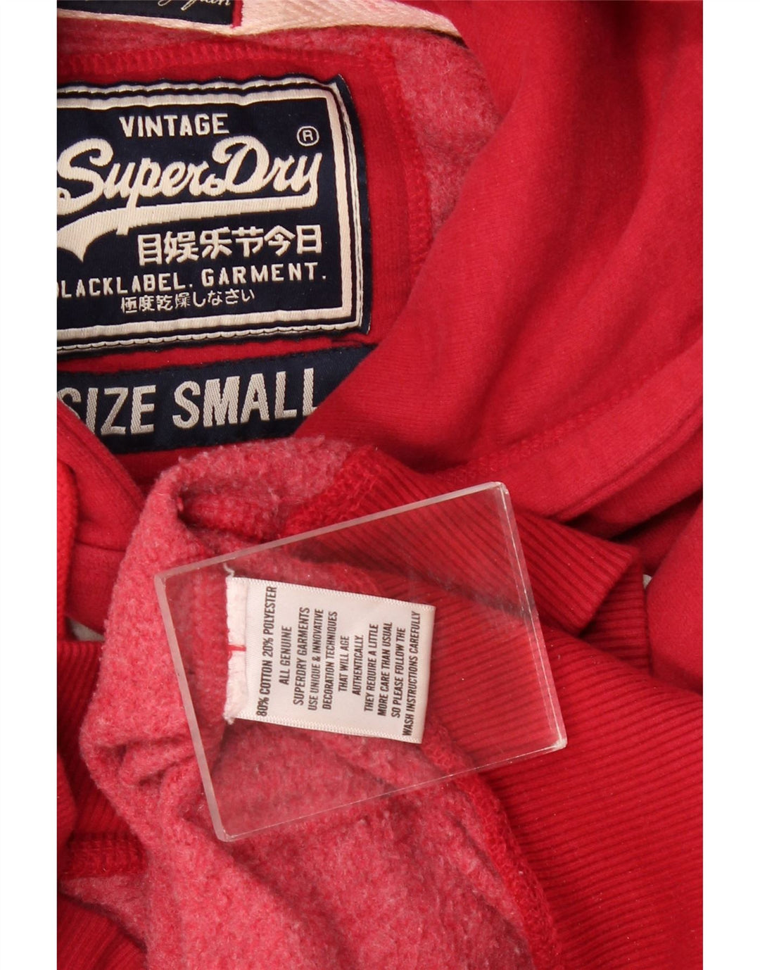 Superdry Grafisk hættetrøje til mænd, lille rød bomuld