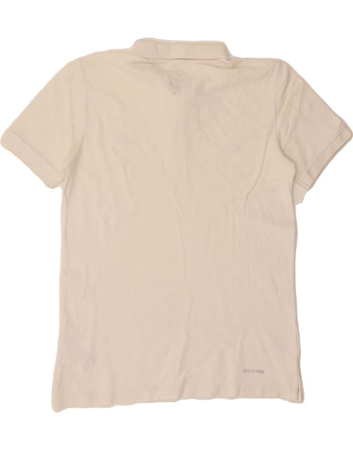 NIKE Mens Dri Fit Polo Shirt Medium White Cotton Vintage Nike and Second-Hand Nike from Messina Hembry 