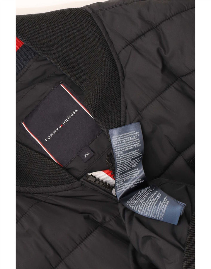 Tommy Hilfiger Herre Polstret Jakke UK 44 2XL Sort Polyamid