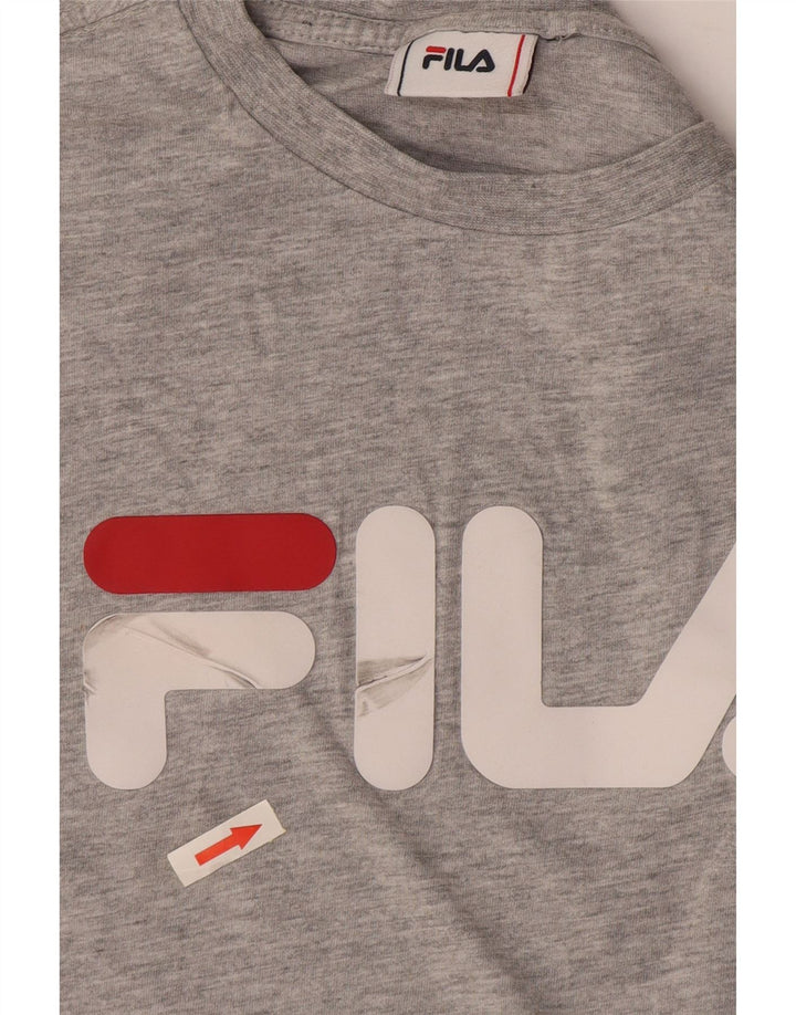 Fila Herre grafisk T-shirt top mellemgrå bomuld