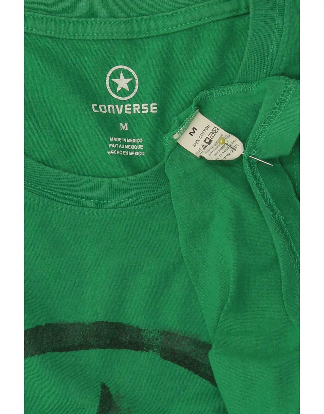 Converse Grafisk T-shirt til mænd, mellemgrøn bomuld
