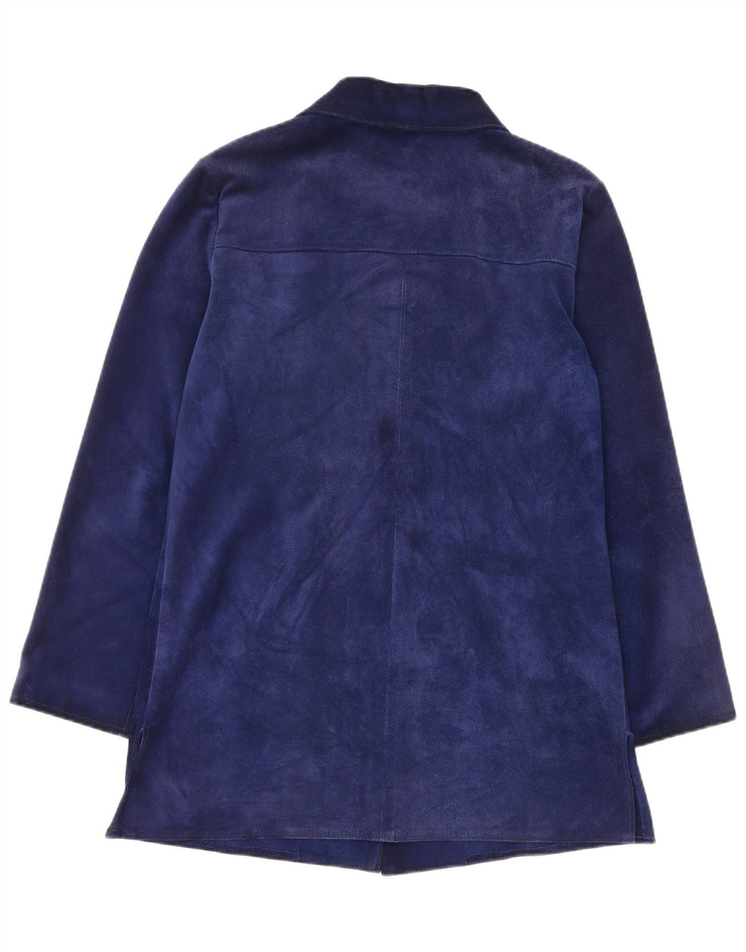 Vintage dame ruskindsjakke UK 12 Medium Navy Blue