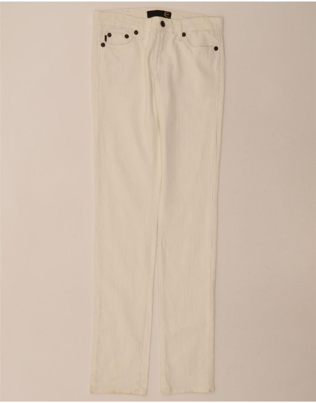 JUST CAVALLI Womens Slim Jeans W27 L35 White Cotton Vintage Just Cavalli and Second-Hand Just Cavalli from Messina Hembry 