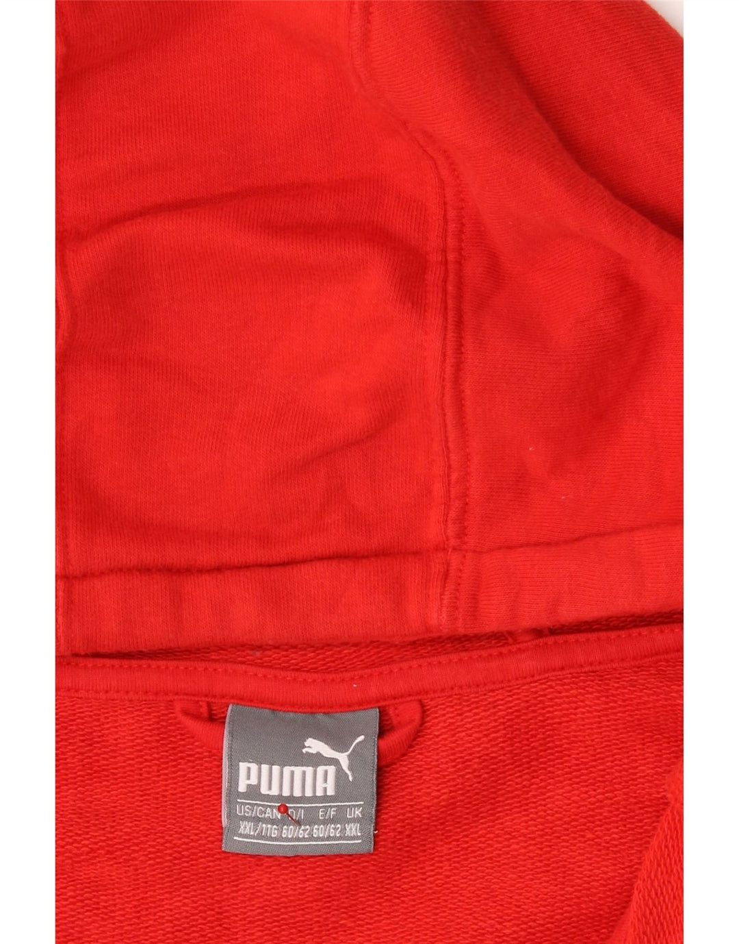 PUMA Mens Zip Hoodie Sweater 2XL Red Cotton Vintage Puma and Second-Hand Puma from Messina Hembry 
