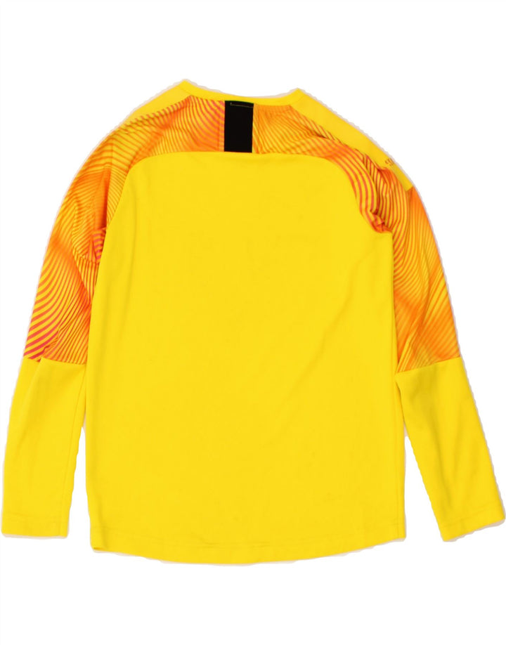 PUMA Boys Top Long Sleeve 11-12 Years Yellow Striped Polyester Vintage Puma and Second-Hand Puma from Messina Hembry 