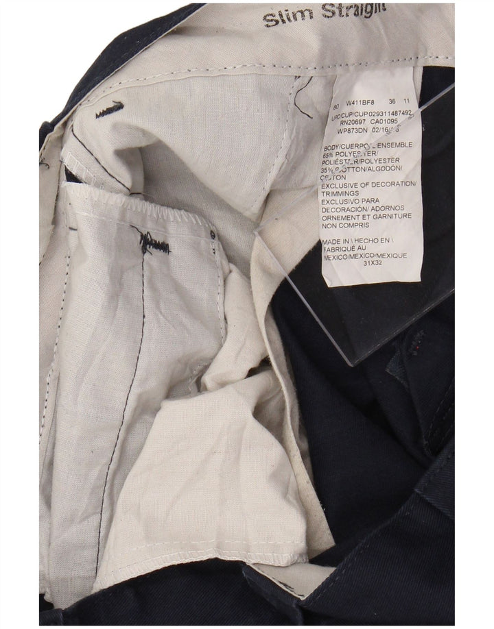 DICKIES Slim Straight Chino-bukser til mænd W31 L32 Marineblå polyester