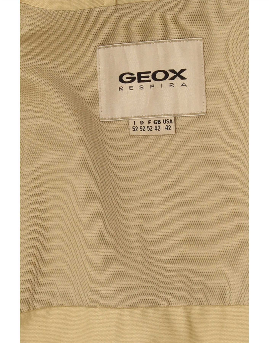 Geox Womens Respira Utility Jacket UK 42 XL Beige Bomuld