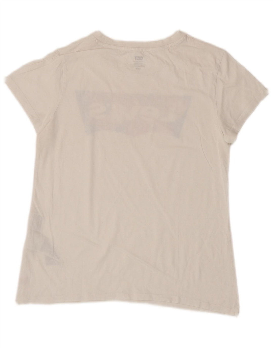 Levi's Grafisk T-shirt top til kvinder UK 12 Medium hvid bomuld