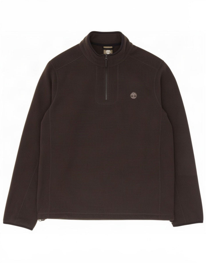 Timberland Herre lynlås hals Fleece Jumper Stor sort polyester