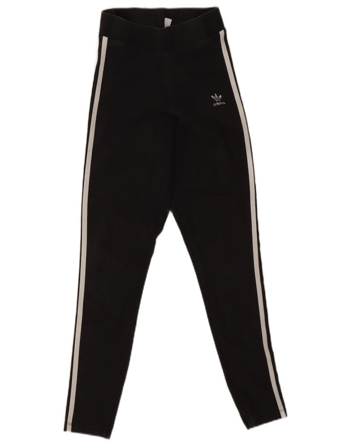 Adidas Dame Leggings UK 8 Small Black Bomuld