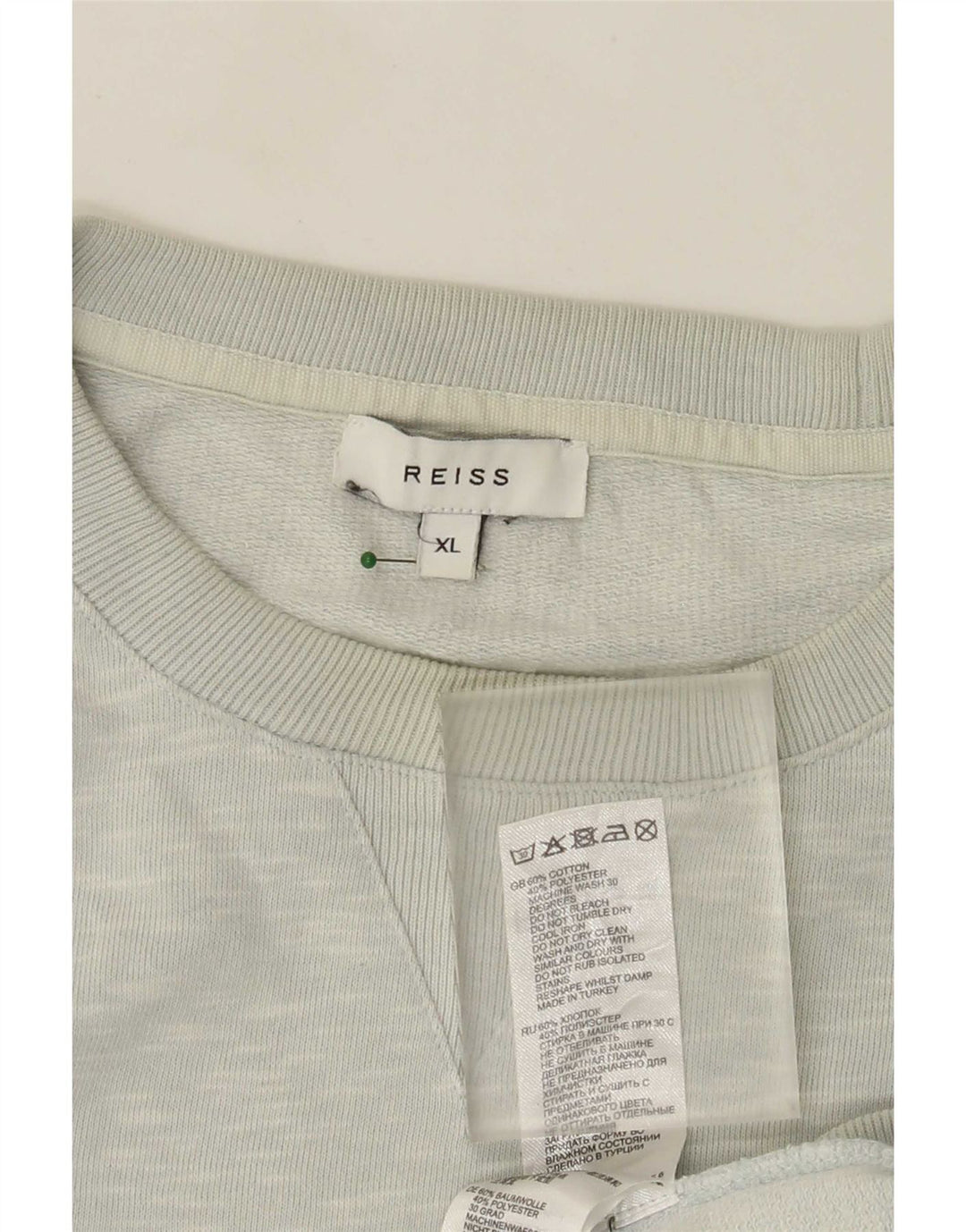 Reiss Herre Sweatshirt Jumper XL Grå Flecked Bomuld