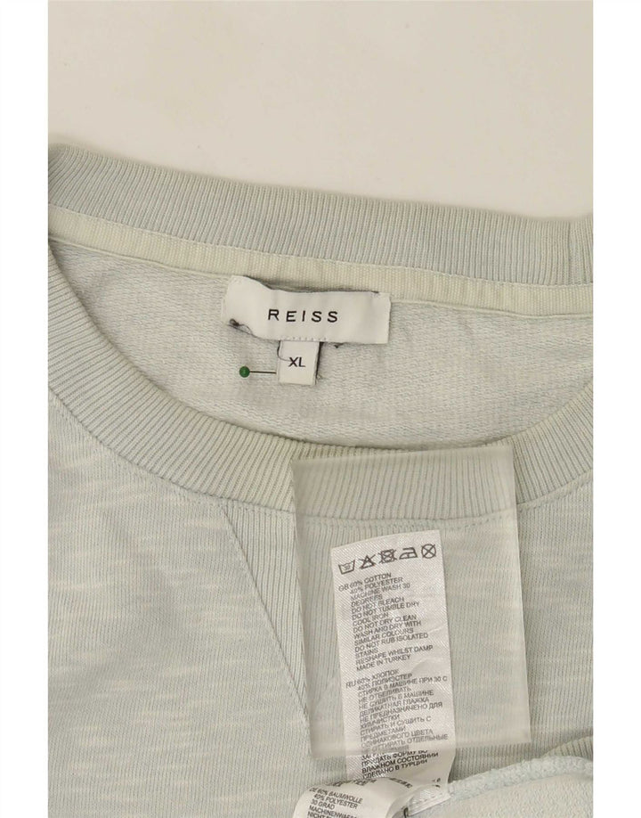 Reiss Herre Sweatshirt Jumper XL Grå Flecked Bomuld