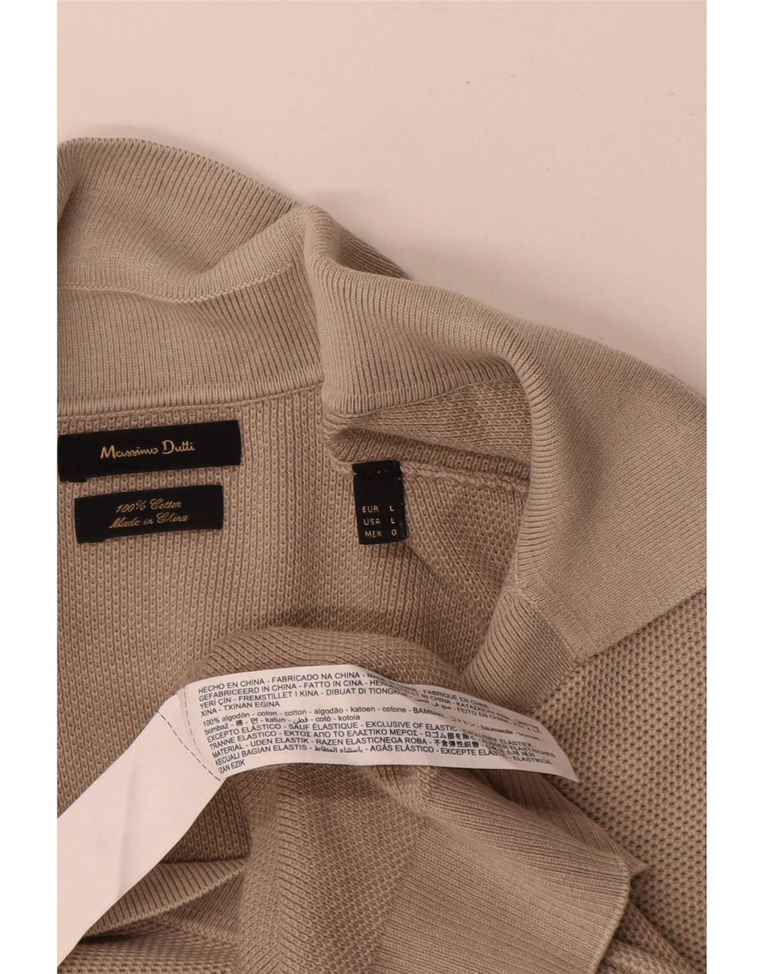 Massimo Dutti Herre Polo Shirt Stor Grå Bomuld