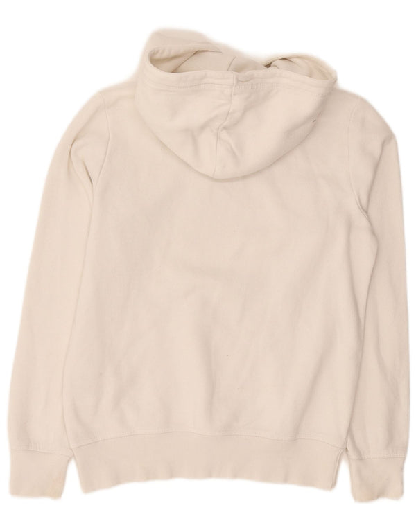 Champion Dame Grafisk Hoodie Jumper UK 14 Medium White Bomuld