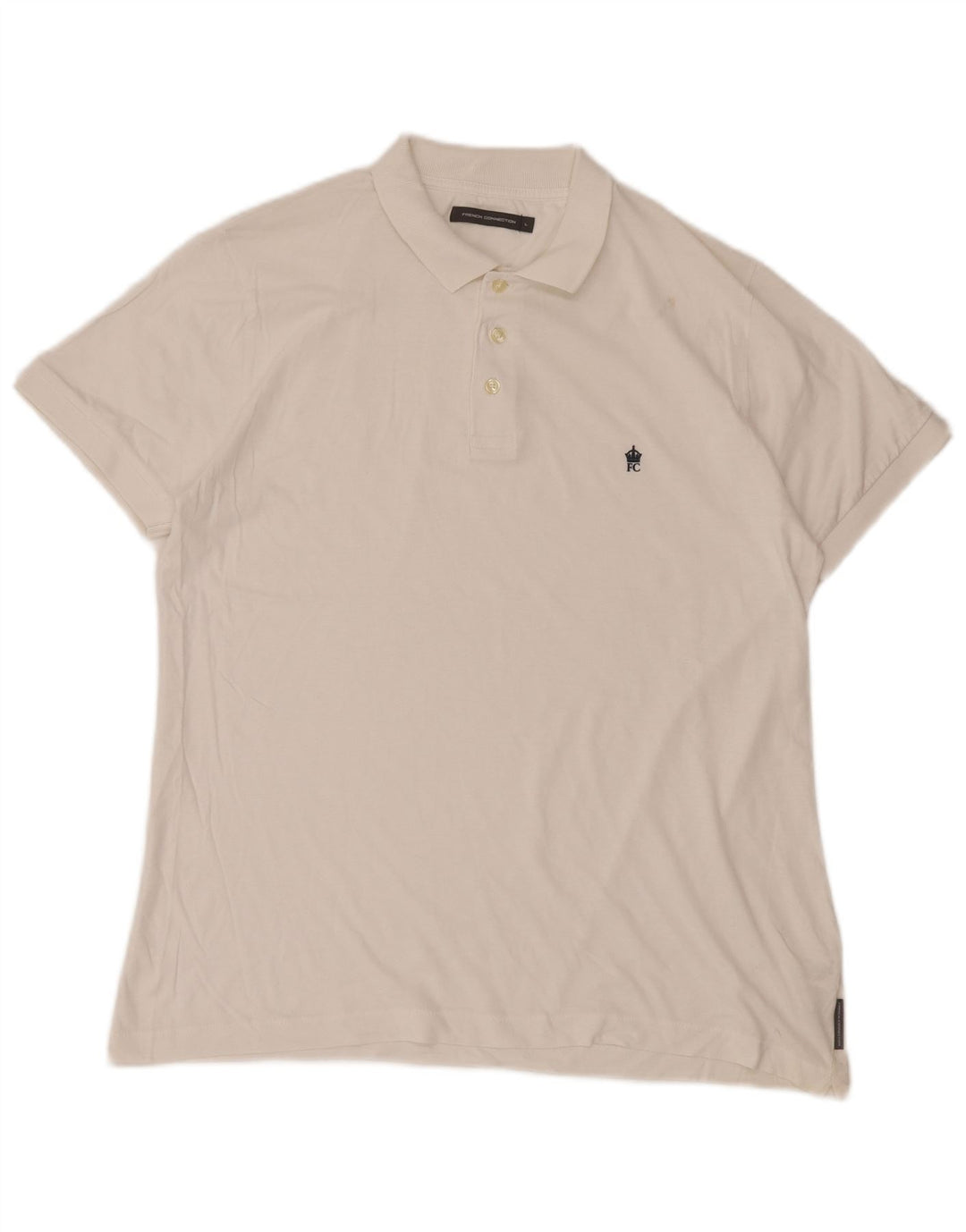 French Connection Herre poloshirt Large Off White Bomuld