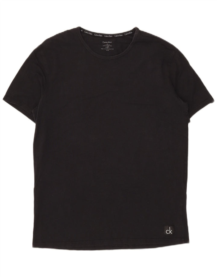 Calvin Klein Herre T-Shirt Top Stor Sort Bomuld