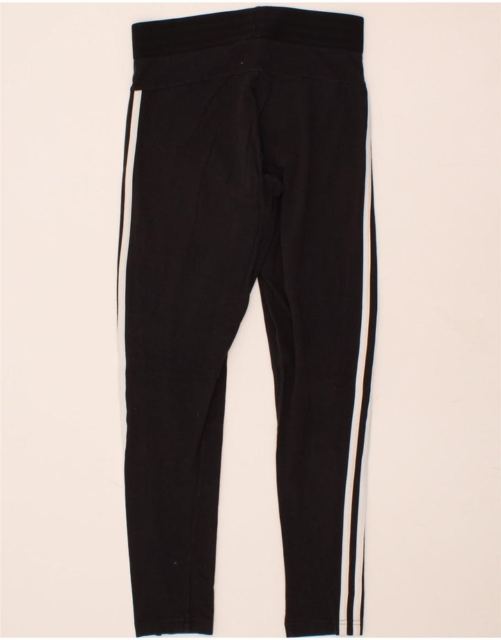 ADIDAS Womens Leggings UK 8/10 Small Black Cotton Vintage Adidas and Second-Hand Adidas from Messina Hembry 